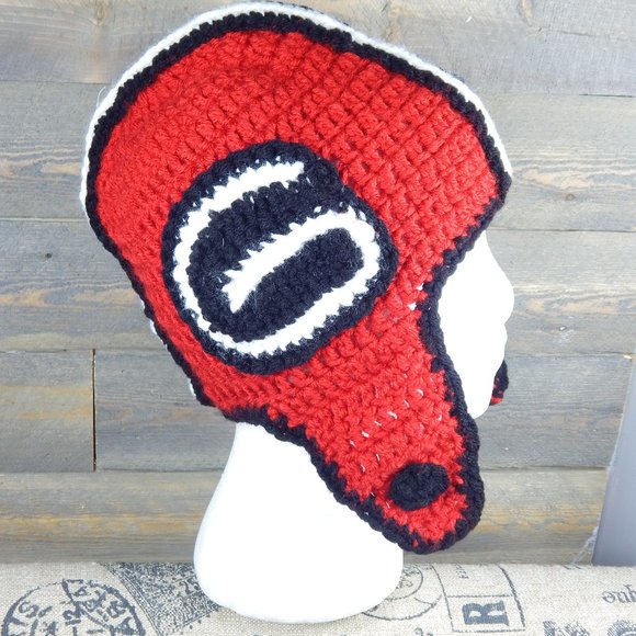 Cool Handmade Georgia Football Beanie Crochet - Picture 3 of 5
